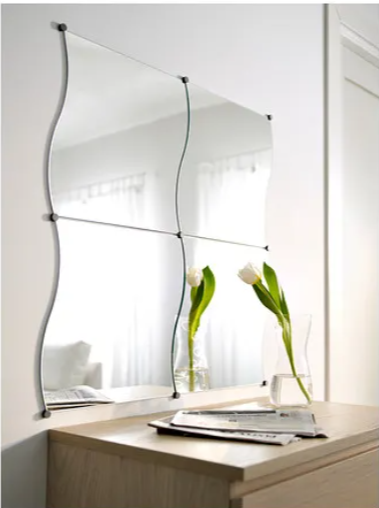 Ikea Krabb decorative accent wavy edge glass mirrors 6pc, View more