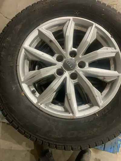 Winter tires and rims for Q 5 Audi Only one winter used best offer