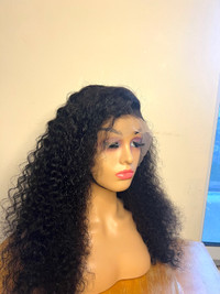 Full Frontal beach waves human hair wig for sell 