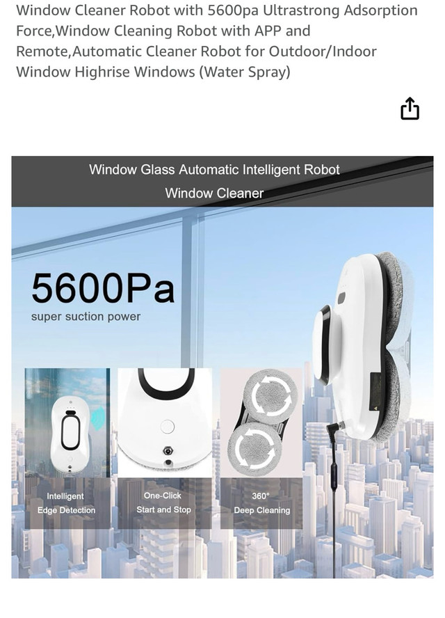 Window Cleaner Robot with 5600pa in Other in City of Toronto - Image 2