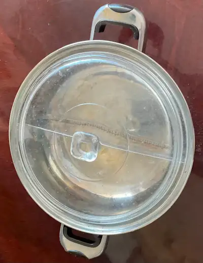 11" Stainless Steel Dual-Sided Hot Pot Pan with Glass Lid, View more