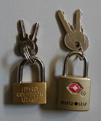 Maple Leaf & Cold Door Travel Sentry Brass Locks