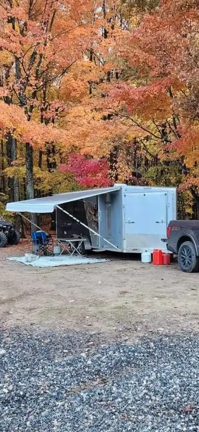 2019 Stealth Predator Toy Hauler 27x7 Enclosed All Aluminum trailer. Converted for camping. 20ft awn...