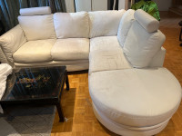 Sofa blanc moderne sectionel