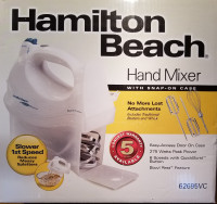 Hamilton Beach 6-Speed Electric Hand Mixer - Whisk, Storage Case