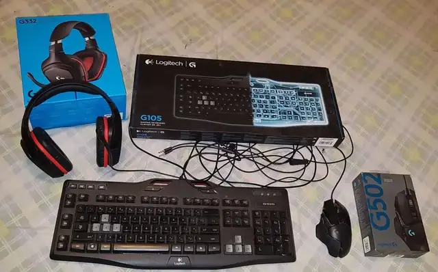 LOGITECH GAMING KEYBOARD, MOUSE AND HEADPHONES in Mice, Keyboards & Webcams in Cambridge - Image 2