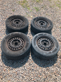 215/60R15 Tires on Steel Rims (5x115)
