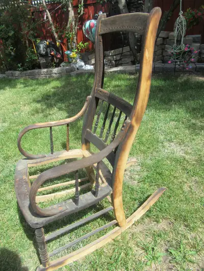 Old Wood Rocking Chair, View more