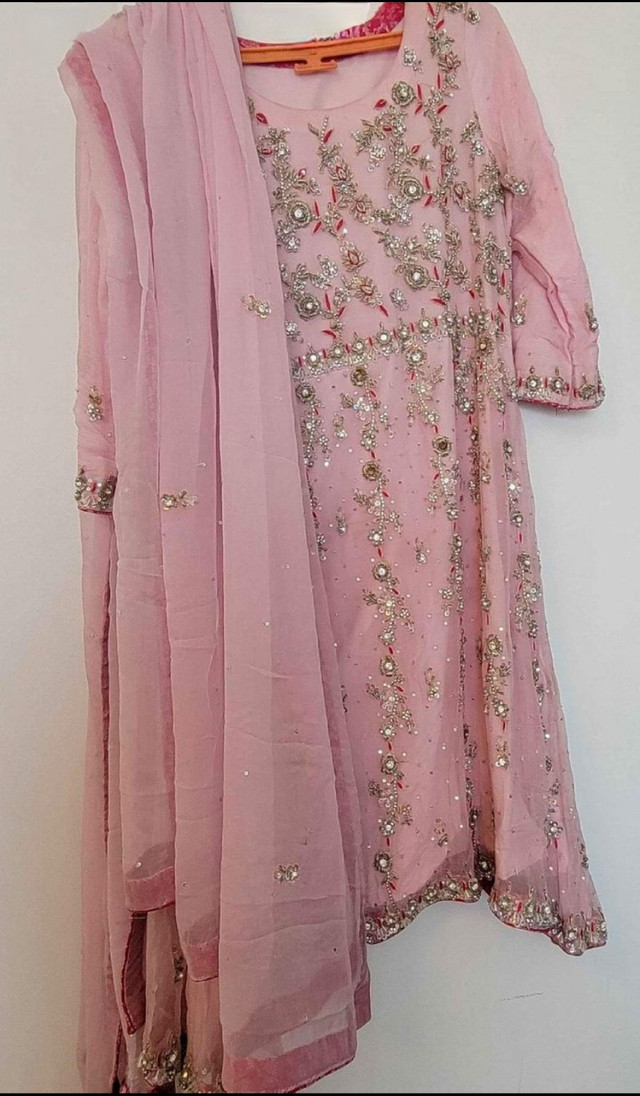 Fancy Pink Frock with trouser and duppatta  in Wedding in Mississauga / Peel Region - Image 2