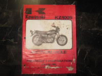 Kawasaki Motorcycle KZ 400S Manual - $15.00 obo