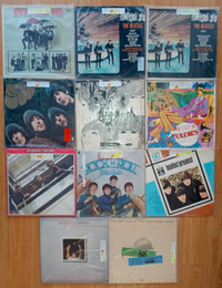 BEATLES LPs (11x) + 45s (9x) + CDs (14x)