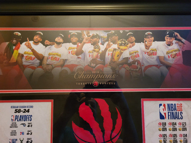 Collage - Toronto Raptors Framed 23" x 27" 2019 NBA Finals in Basketball in City of Toronto - Image 2