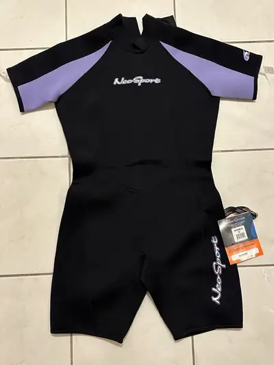 Women's Neo Sport Wetsuit, Black and Purple, Size -12, View more