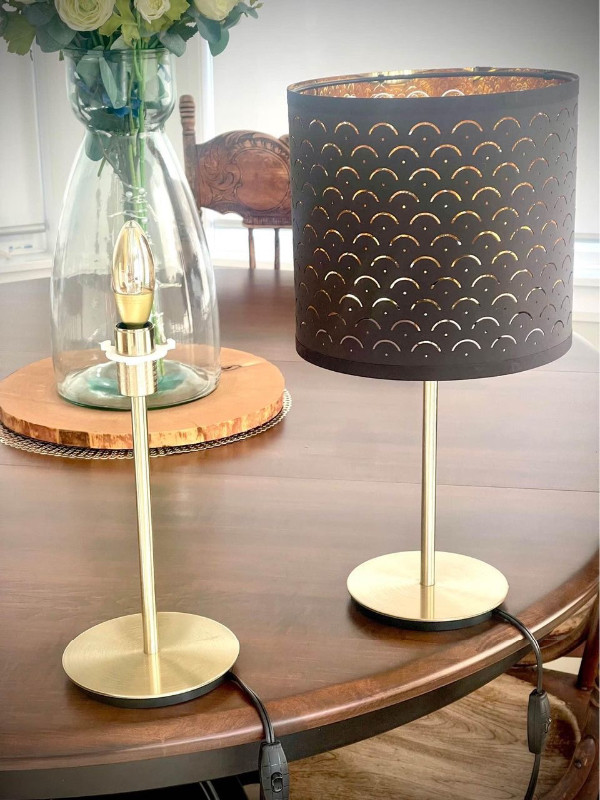 2 Black & Gold Table Lamp $60 for both in Home Décor & Accents in Dartmouth - Image 4