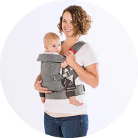 You+Me 4-in-1 ergonomic baby carrier in Grey Mesh