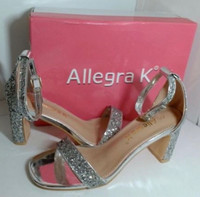 NEW Allegra K Women's High Heels, Silver, Sz 6 & 7.5