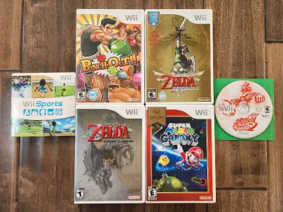 ($50) Punch-Out!! ($40) The Legend of Zelda - Skyward Sword ($30) Wii Sports ($20) Super Mario Galax...