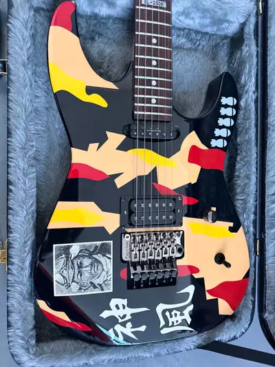 ESP LTD George Lynch Signature Kamikaze guitar with case, View more