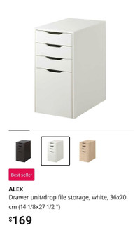 Ikea Drawers with Drop File storage
