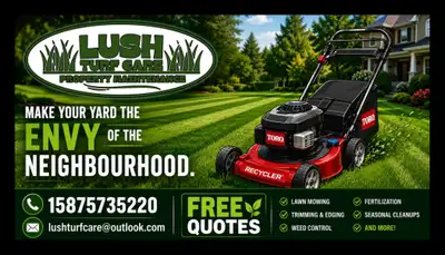 Fast friendly reliable turf management and property maintenance. Call message or email for a free qu...