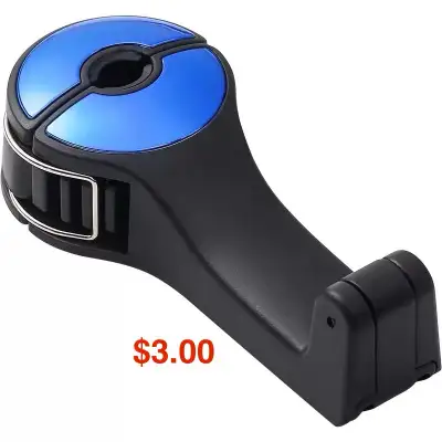 This brand new black car seat headrest hook is designed with a sleek, modern aesthetic and offers 36...