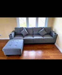 Luxurious 4 Seater Fabric Sectional Sofa. Cash on Delivery