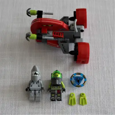 * with minifigures *one piece is missing (the trident), the two fins are bent/broken (please see pho...