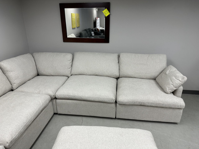 NEW IN BOX Modular Cloud Sectional in Axel Beige in Couches & Futons in Kamloops - Image 2