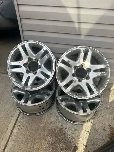 These are take off of a 1st gen sequoia, peeling clear coat but wheels are in good shape. Specs: - 6...