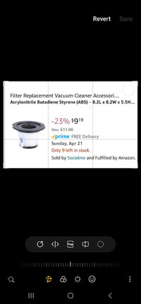 Vacuum filter for stick vacuum