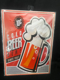Brand New Tin Beer Sign