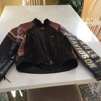 Manteau noir et brun Harley Davidson grandeur L.