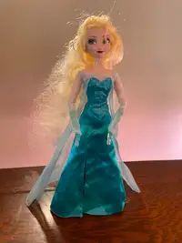 Disney Store Frozen Elsa Ice Blue Dress 17" Singing Doll