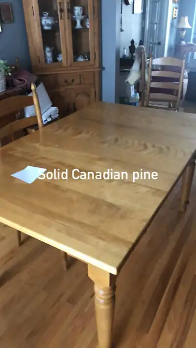 Solid Canadian Pine Dining Table, View more