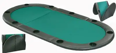 Dessus table de poker ovale / Texas Hold'Em card table top. Parfait idée cadeau / Perfect gift idea...
