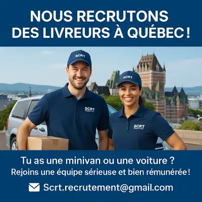 chauffeur/livreur (temps plein ou temps partiel), View more