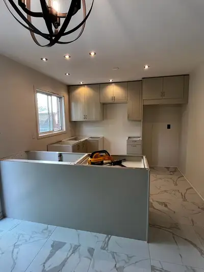 We working with Ikea cabinets more than 5 years. Please contact for your kitchen installation quote....