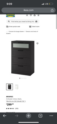 IKEA Brimnes 4 drawer dresser