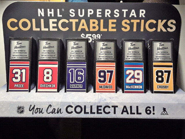 Tim Hortons 2020 NHL Superstar Hockey Collectors Mini Sticks Ful in Arts & Collectibles in City of Toronto