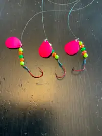 Hand Tied Walleye Spinners.