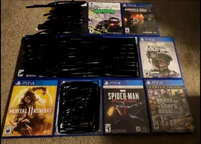 Call of duty Cold war $50 Minecraft $60 Spiderman $40 Mortal kombat 11 $40 GTA Vfive $40 NFS unbound...
