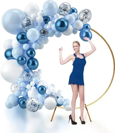 NEW RMGFINSG Round Backdrop Stand 7.2 Golden Circle Balloon Arch, View more