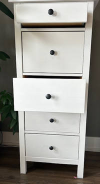 IKEA HEMNES 5-drawer chest, white stain 2 pcs