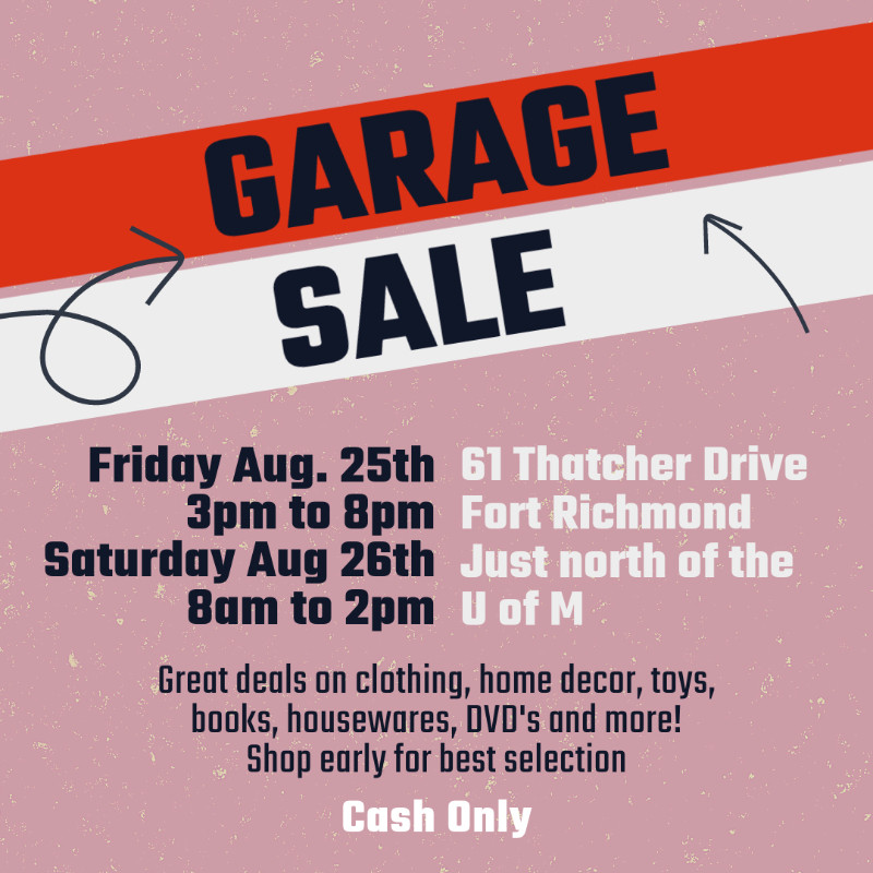 Garage Sale! 61 Thatcher Drive Garage Sales Winnipeg Kijiji