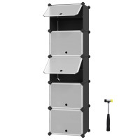 NEW Interlocking Shoe Rack with Doors, Storage Cube Organizer 10