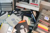 Anciennes disquettes d'ordinateur (floppy disc)