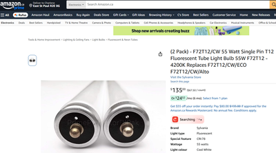 Single Pin Philips f72t12  bulbs (New in Box), View more