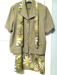 Ladies’ Two-Piece Green Suit, Size 20 $10.00