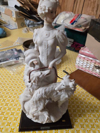 G. Armani Figurine Lady Borzois Greyhounds Statue 