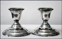 Vintage Sterling Silver Candlestick Holders